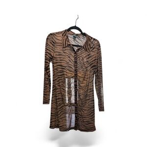 Wild Fable Brown Zebra Print Blouse